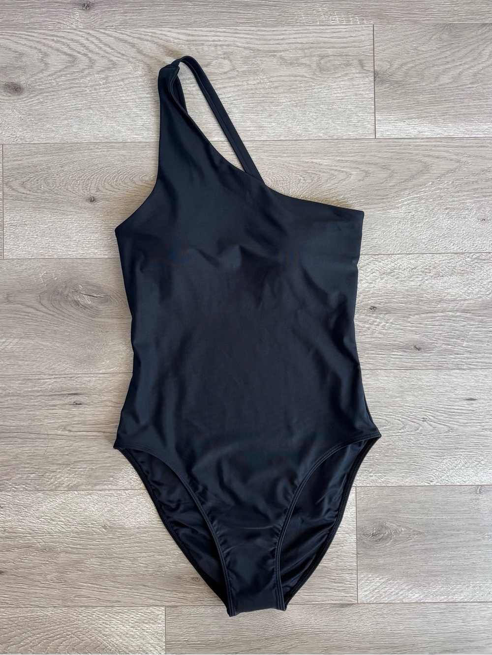 Quince Italian One Shoulder One Piece Swimsuit Black Size Small - Picture 4 of 12